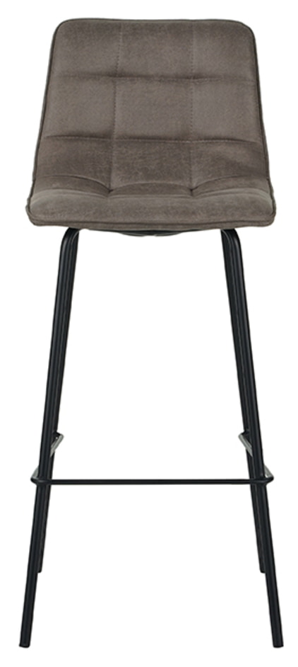LABEL51 Barkruk 'Bistro' Micro Suede, kleur Taupe (zithoogte 78cm)
