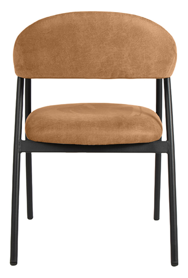 LABEL51 Eetkamerstoel 'Amaze' Micro Suede, kleur Cognac