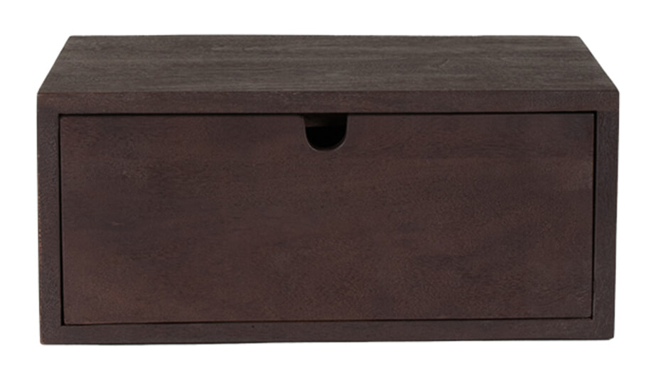 LABEL51 Zwevend Nachtkastje 'Hover' Espresso Mangohout