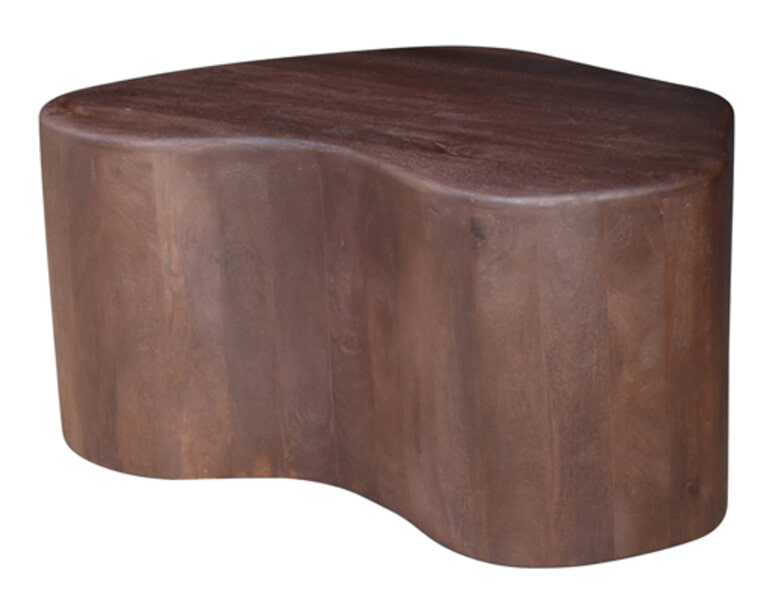 LABEL51 Organische Salontafel Savi Espresso Mangohout, 80 x 70cm