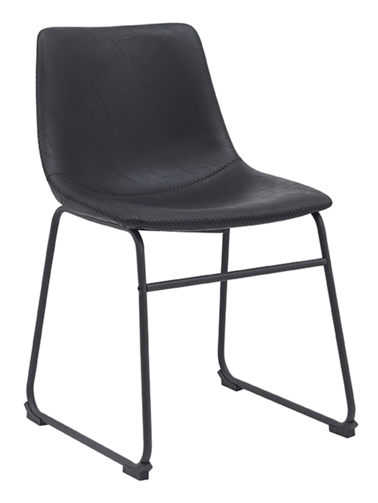 LABEL51 Eetkamerstoel 'Risto' Lederlook, kleur Zwart