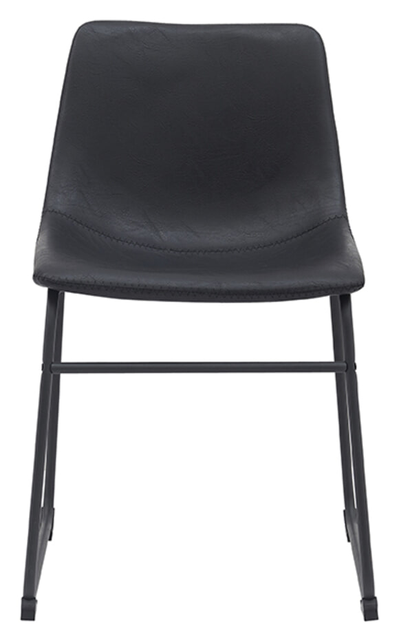 LABEL51 Eetkamerstoel 'Risto' Lederlook, kleur Zwart