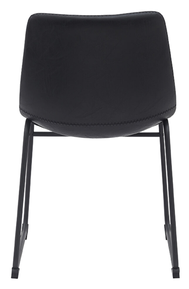 LABEL51 Eetkamerstoel 'Risto' Lederlook, kleur Zwart