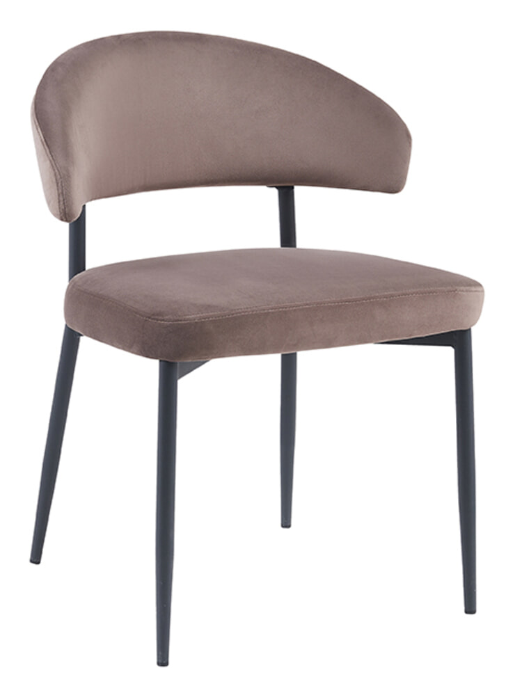 LABEL51 Eetkamerstoel 'Bliss' Velvet, kleur Taupe