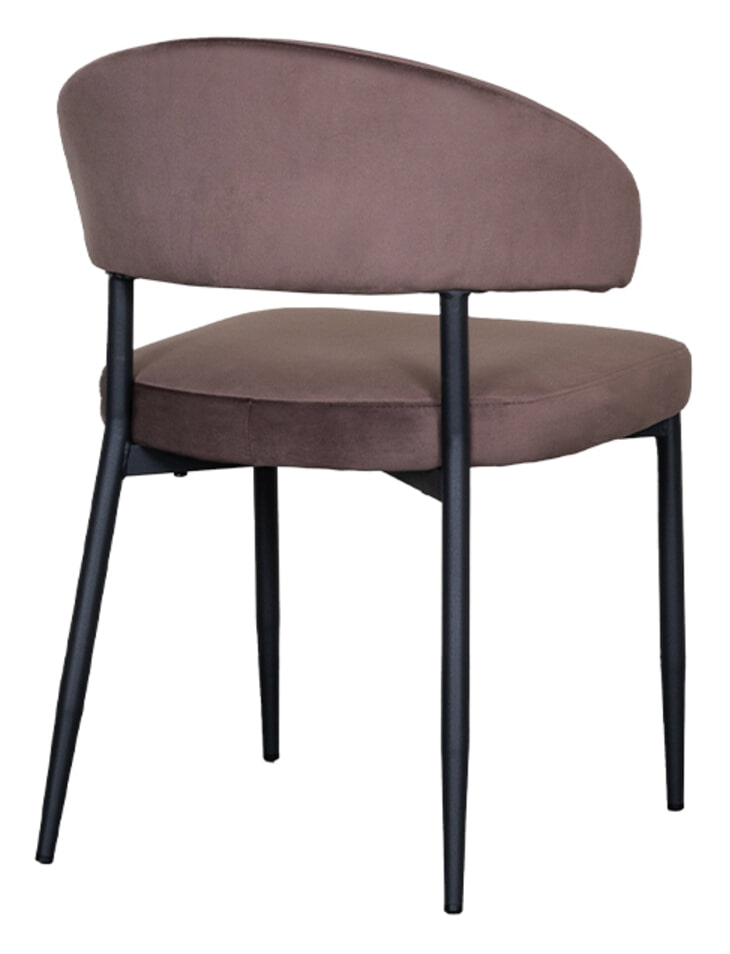 LABEL51 Eetkamerstoel 'Bliss' Velvet, kleur Taupe