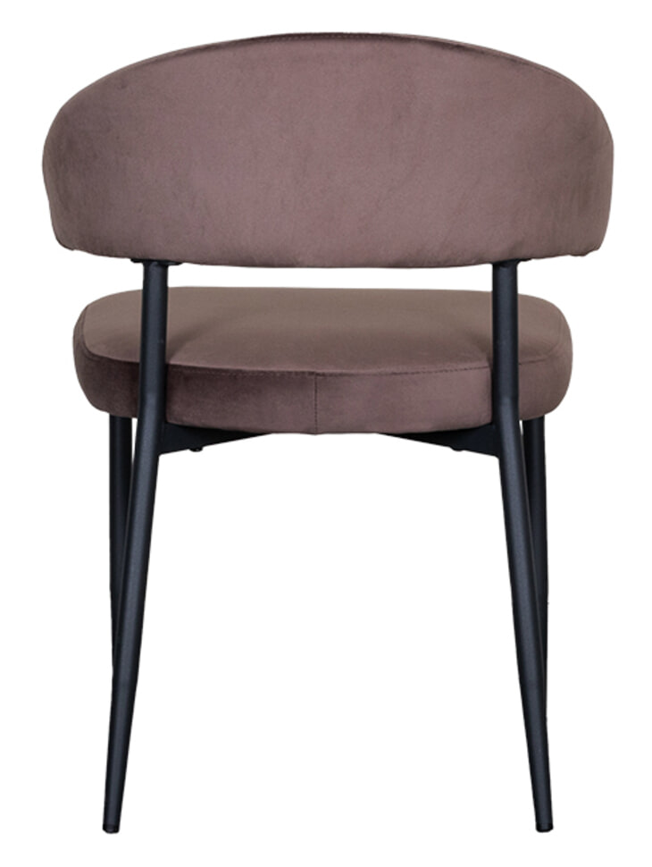 LABEL51 Eetkamerstoel 'Bliss' Velvet, kleur Taupe