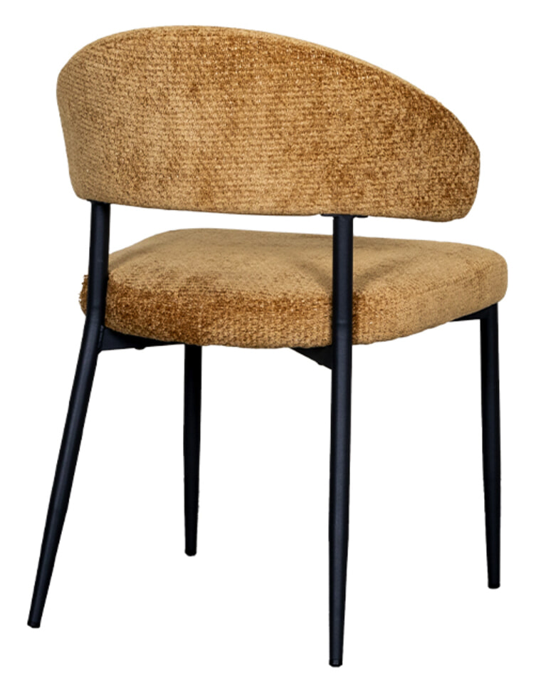 LABEL51 Eetkamerstoel 'Bliss' Elite stof, kleur Mosterd