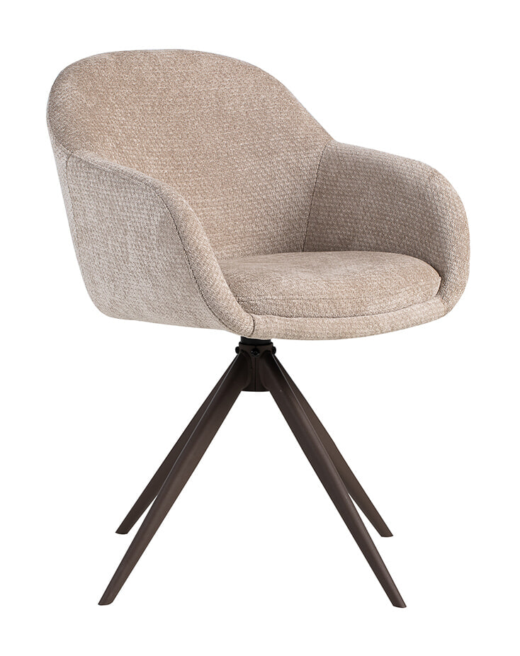 LABEL51 Draaibare Eetkamerstoel 'Fiby' Elite stof