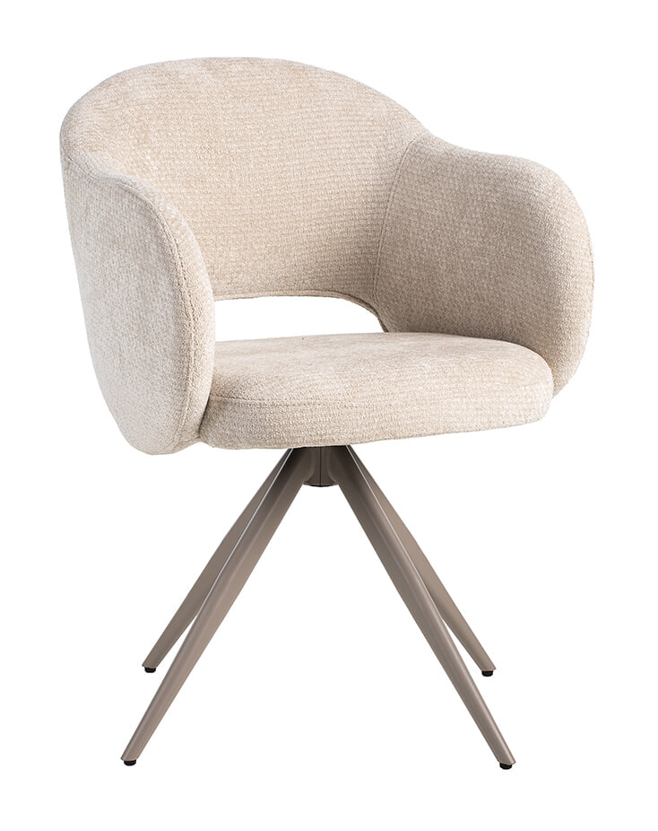 LABEL51 Draaibare Eetkamerstoel 'Lela' Elite stof