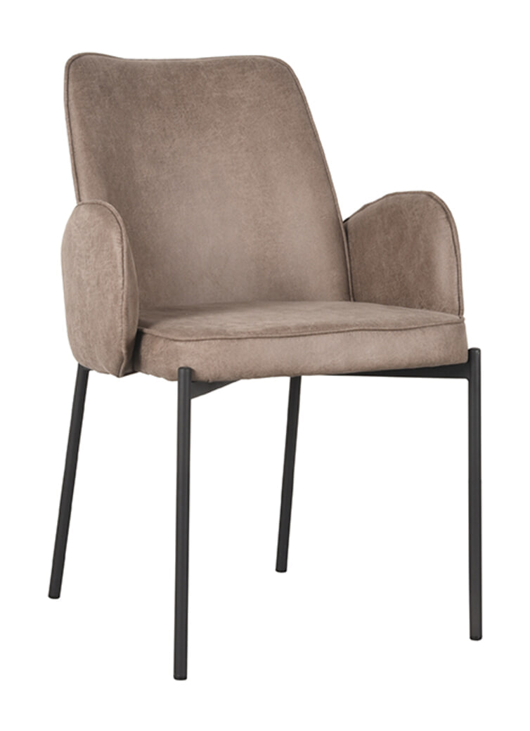 LABEL51 Eetkamerstoel Joni Micro Suede - Taupe