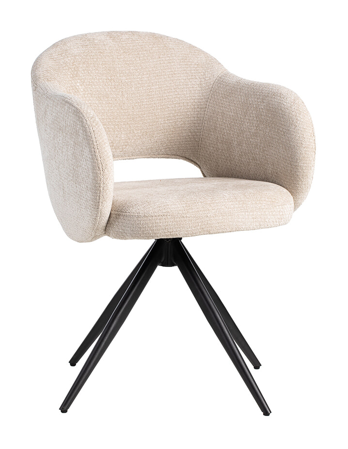 LABEL51 Draaibare Eetkamerstoel 'Lela' Elite stof