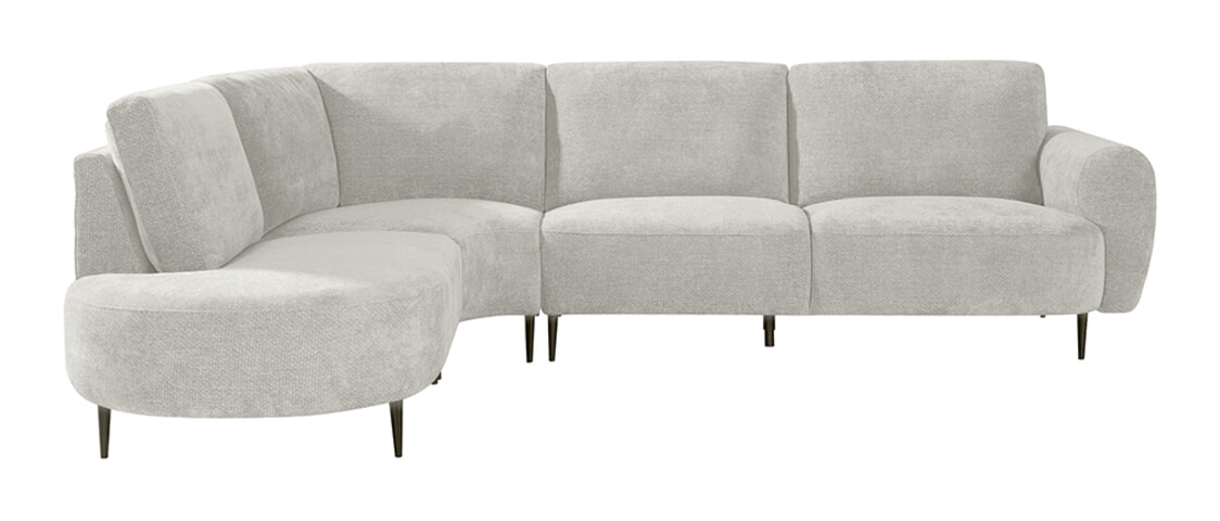 LABEL51 Hoekbank 'Milano' Links, Elite stof, kleur Naturel