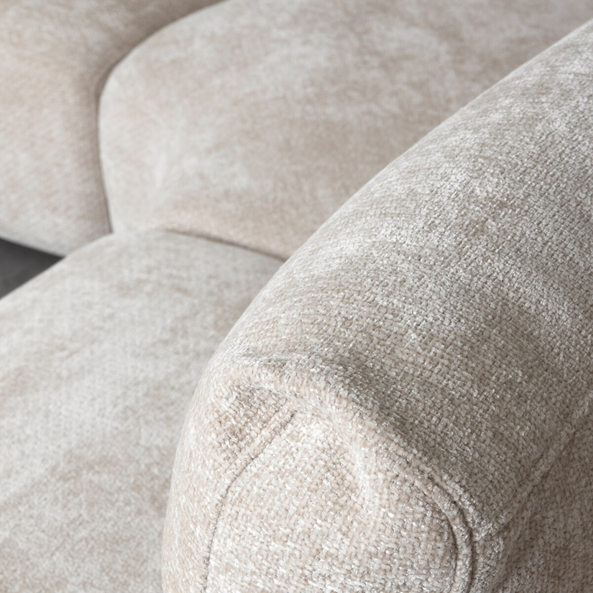 LABEL51 Hoekbank 'Milano' Links, Elite stof, kleur Naturel