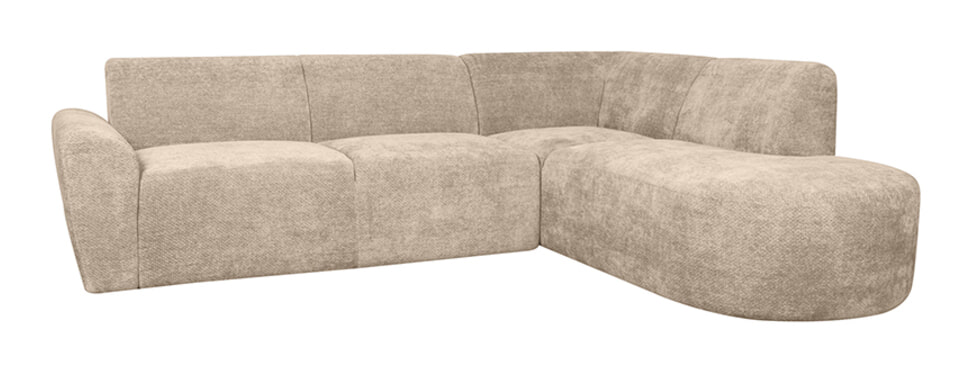 LABEL51 Loungebank Espen Rechts, Elite stof - Clay