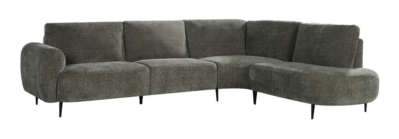 LABEL51 Hoekbank Milano Rechts, Elite stof - Hunter
