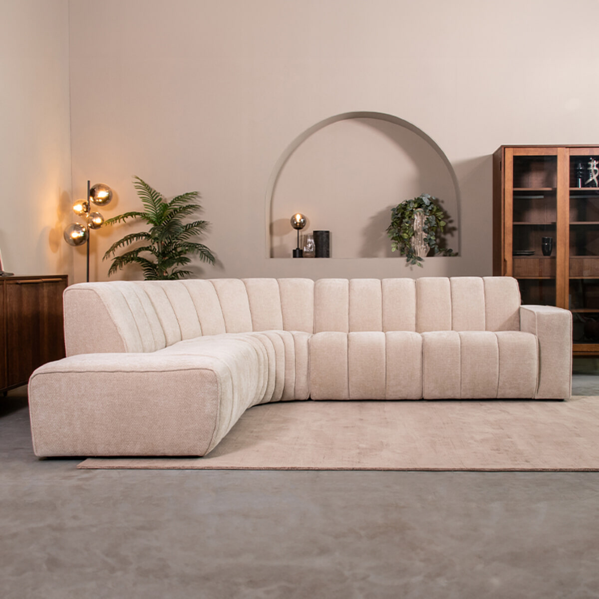 LABEL51 Hoekbank 'Vitoro' Elite stof, kleur Naturel