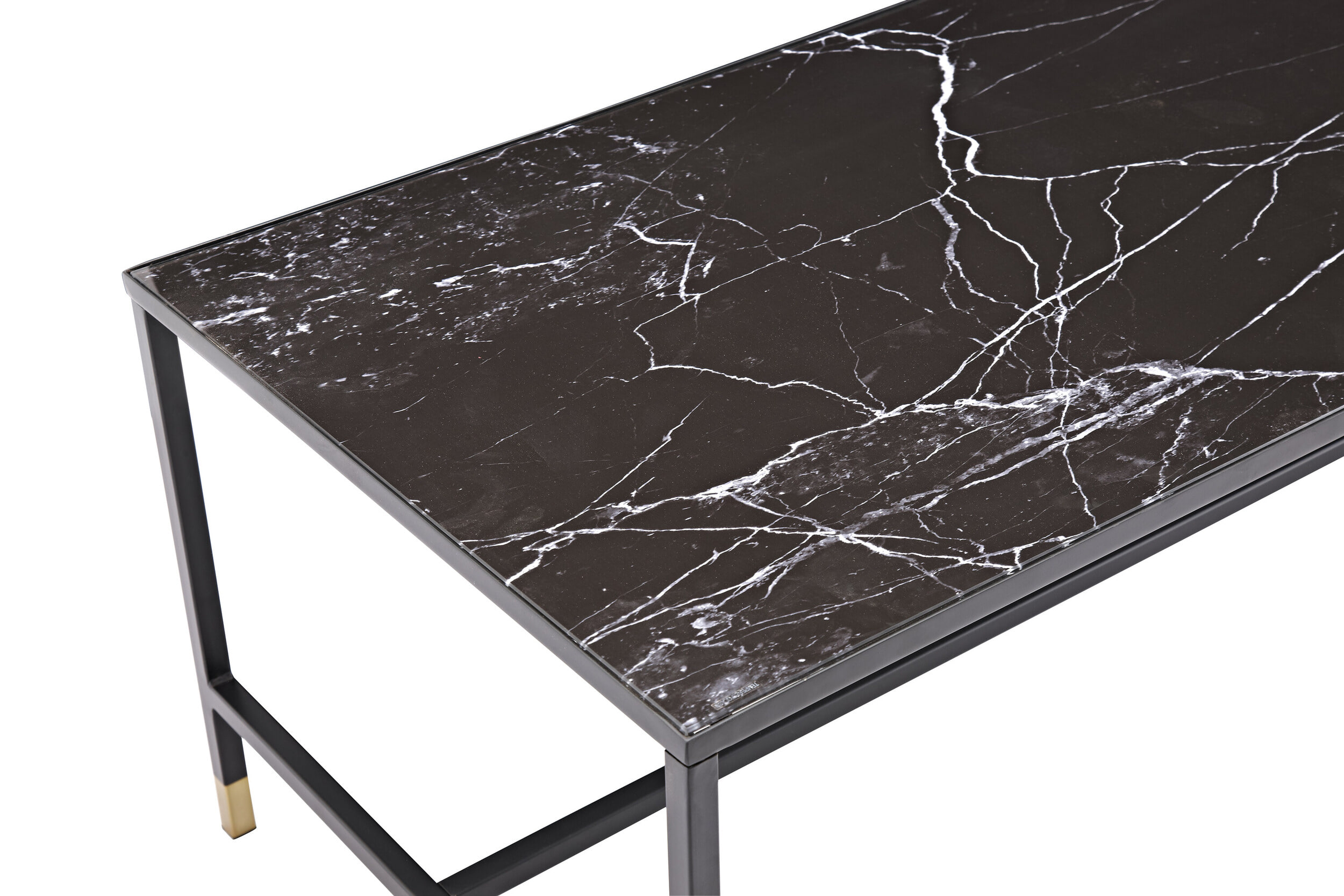 Nohr Salontafel 'Shaindy' Marmerlook, 130 x 60cm, kleur Zwart