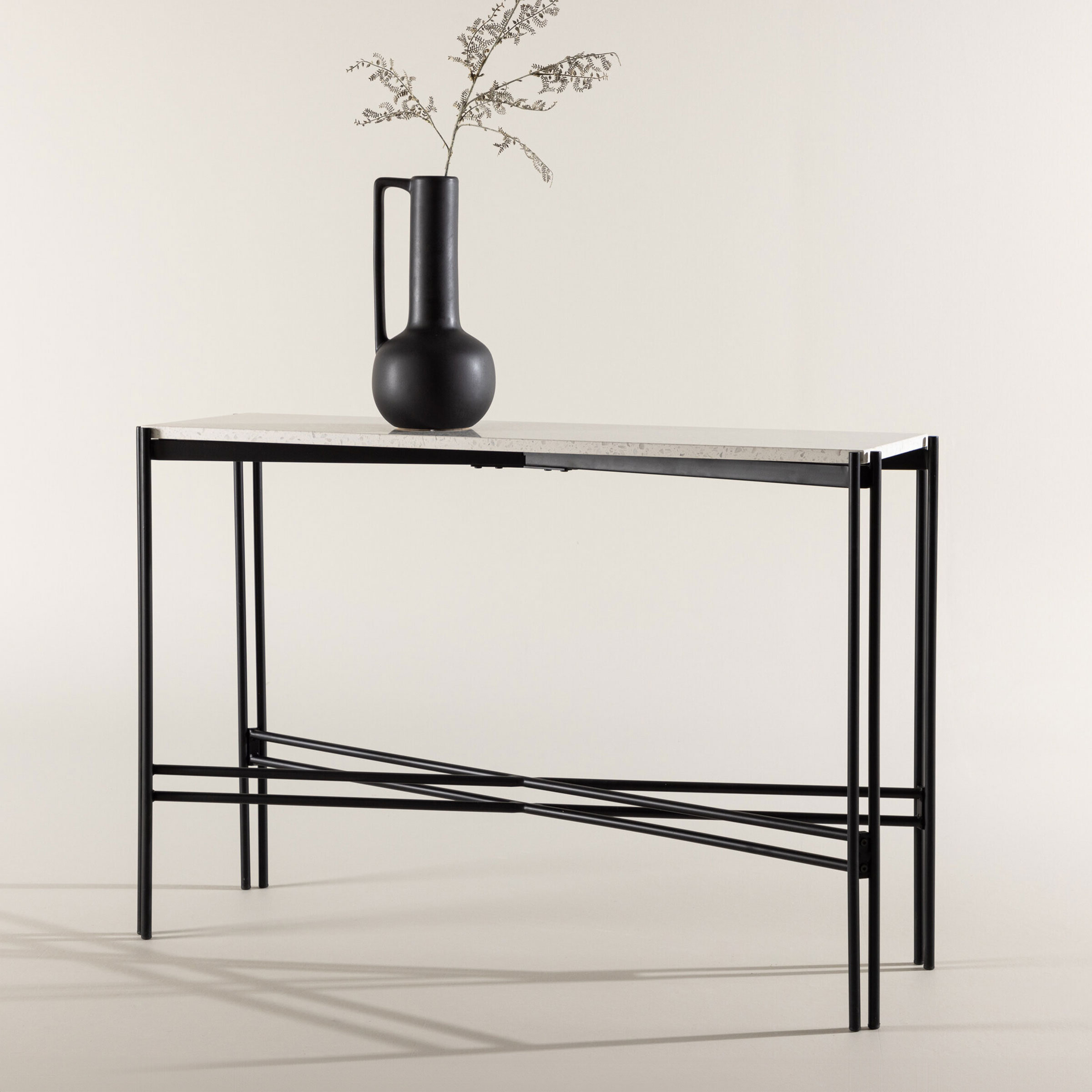 Nohr Sidetable Yasemin Terrazzo, 110cm - Wit