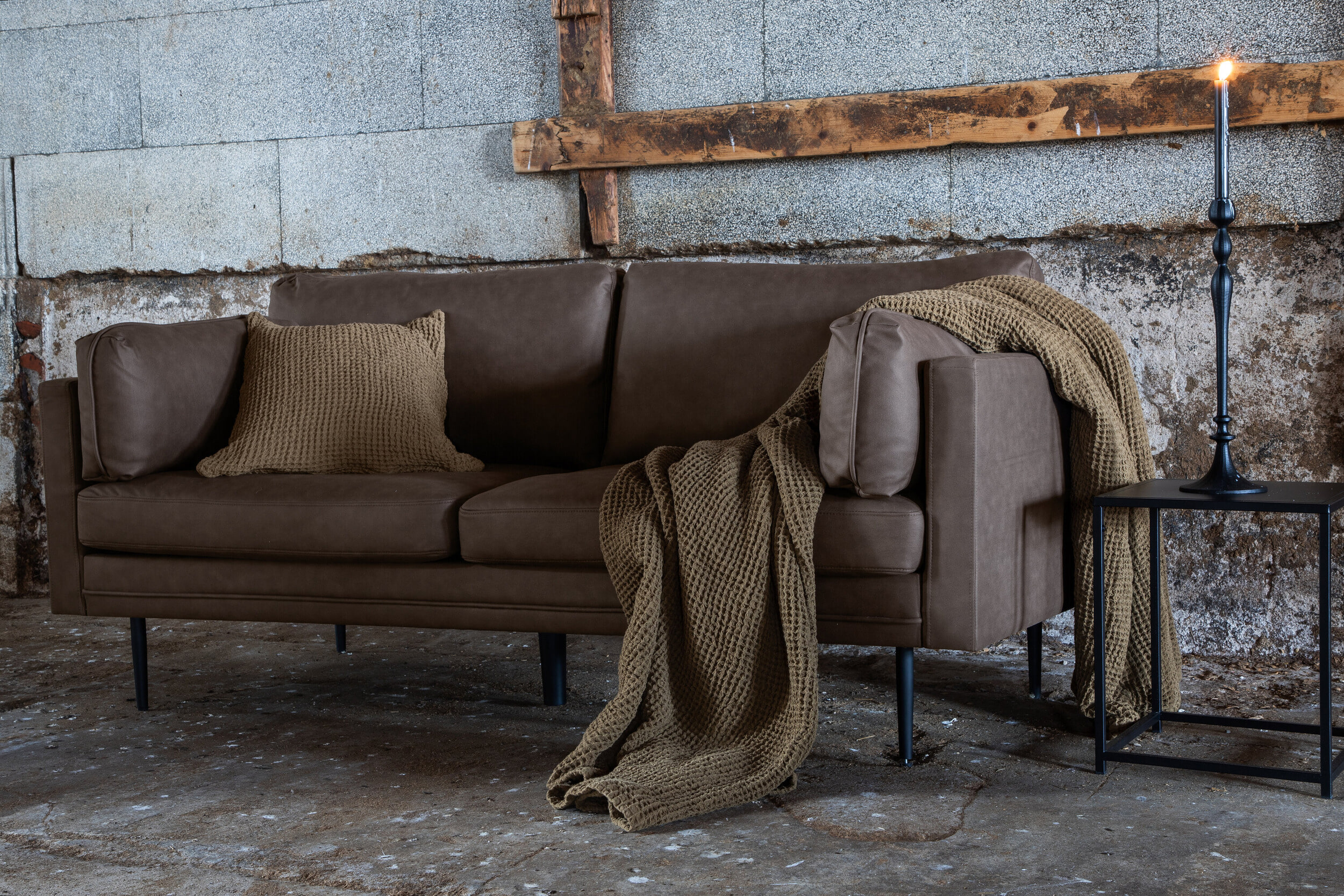 Nohr 3-zits Bank 'Tylan' Microfiber, kleur Bruin