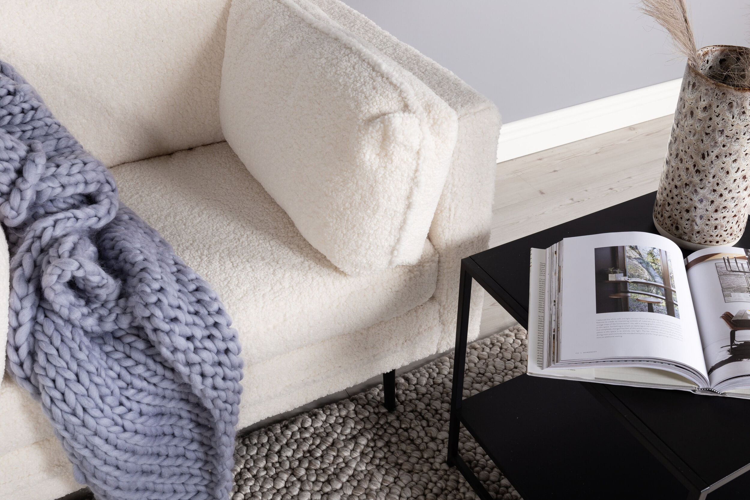 Nohr Fauteuil 'Tylan' Teddy, kleur Wit