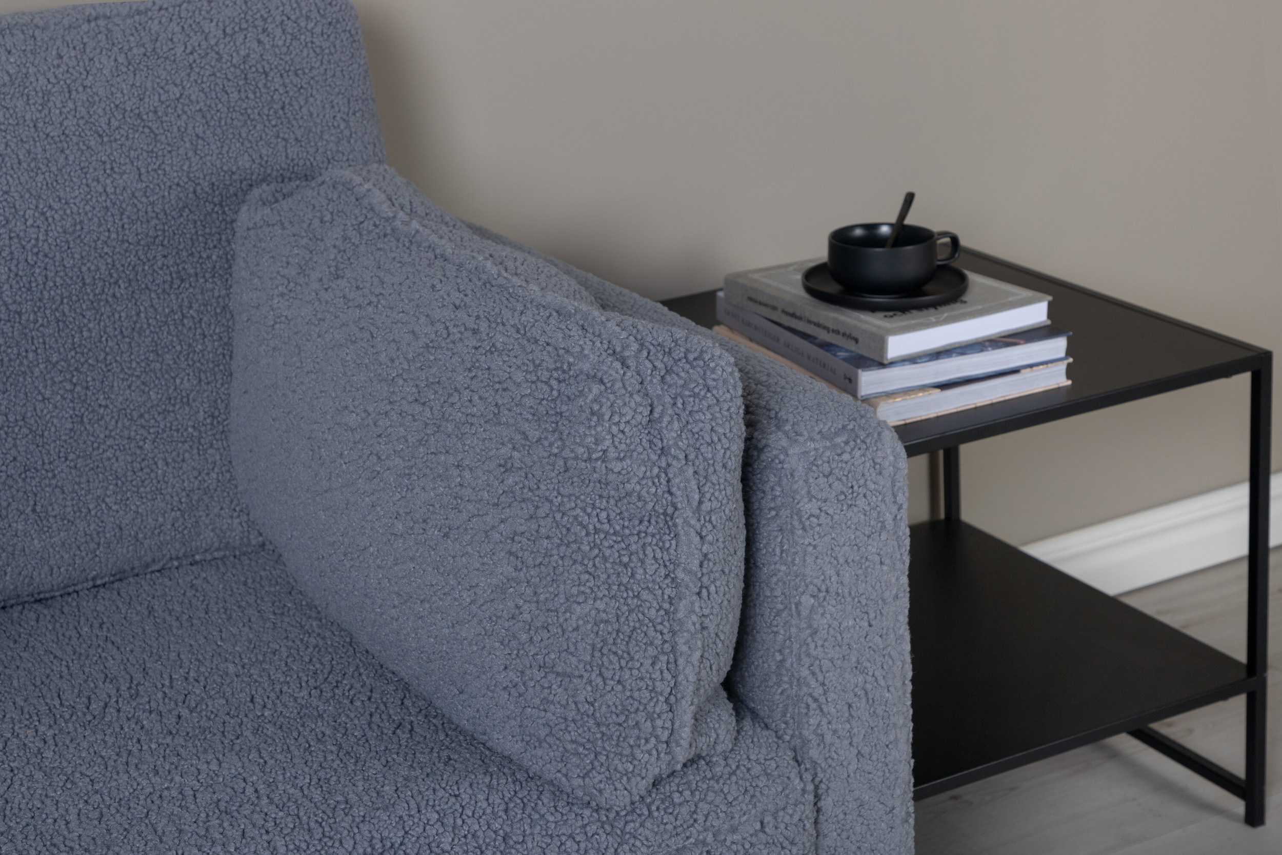 Nohr Fauteuil 'Tylan' Teddy, kleur Donkergrijs