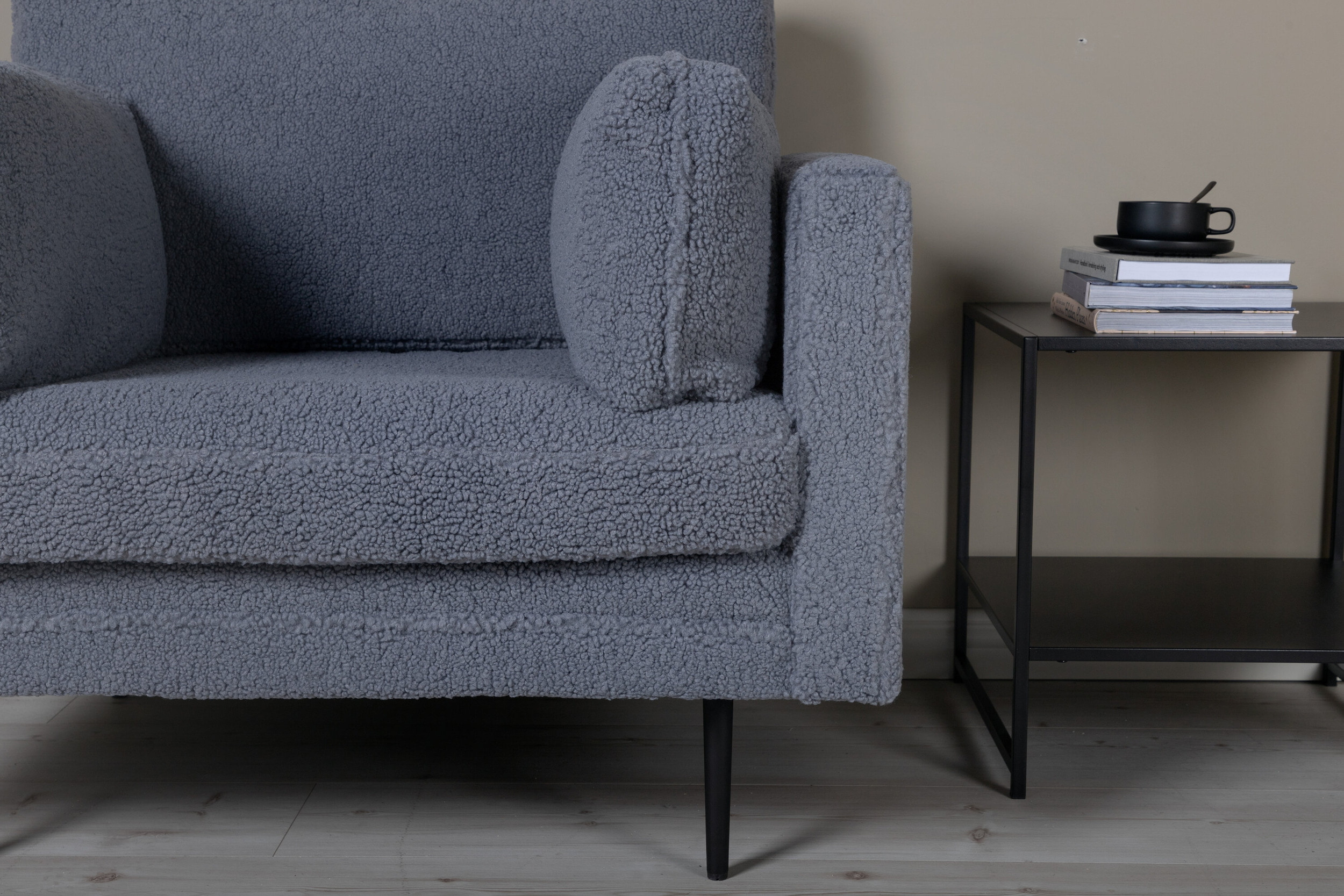 Nohr Fauteuil 'Tylan' Teddy, kleur Donkergrijs