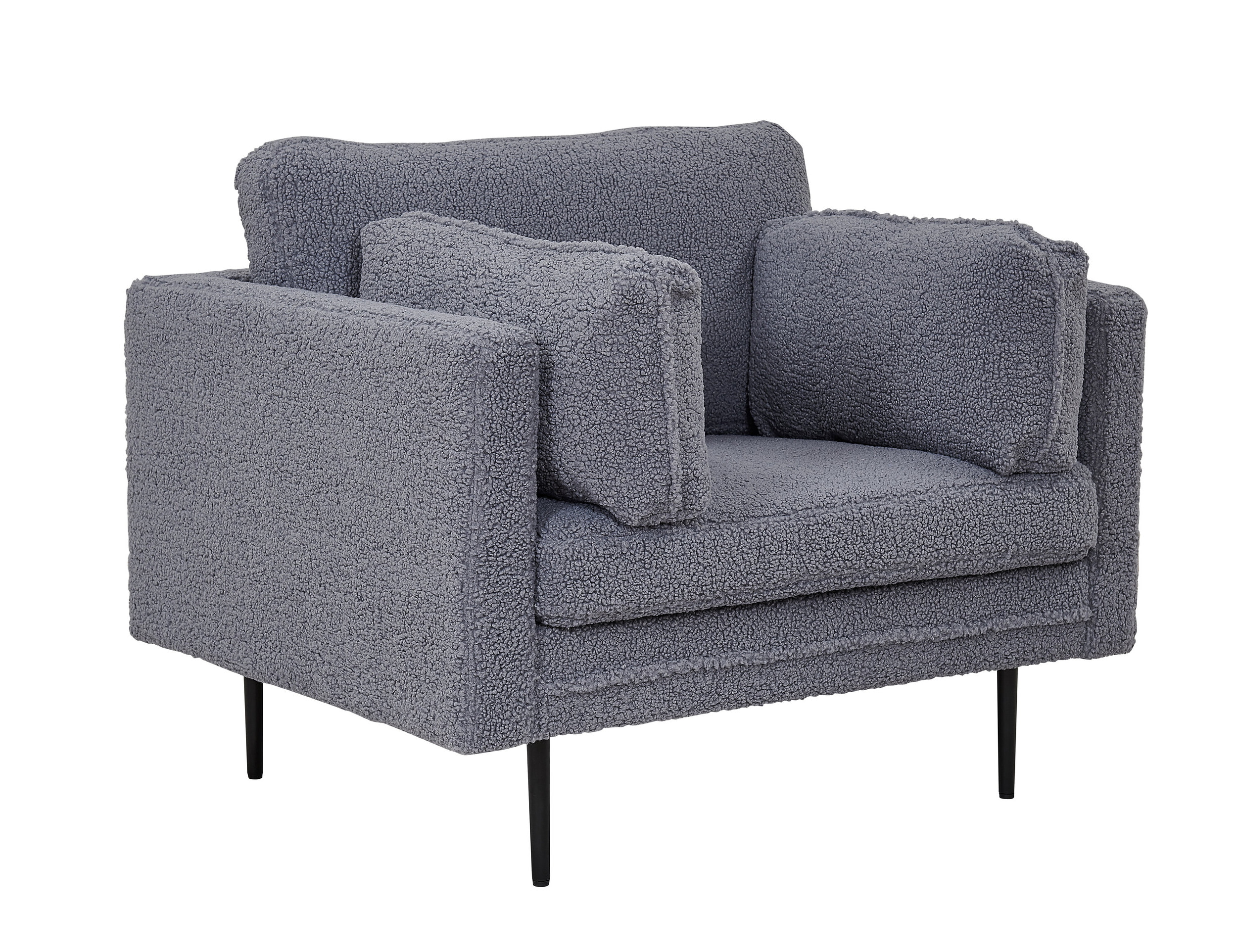 Nohr Fauteuil 'Tylan' Teddy, kleur Donkergrijs