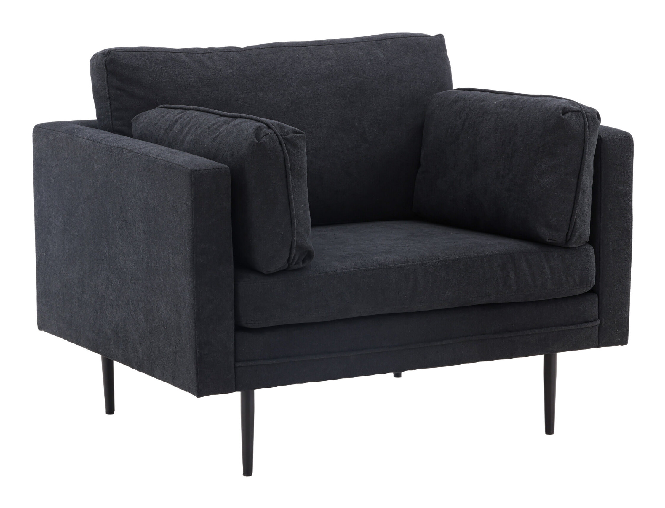 Nohr Fauteuil 'Tylan' Linnen, kleur Zwart