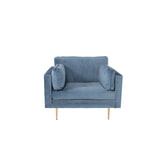 Nohr Fauteuil 'Tylan' Velvet, kleur Blauw
