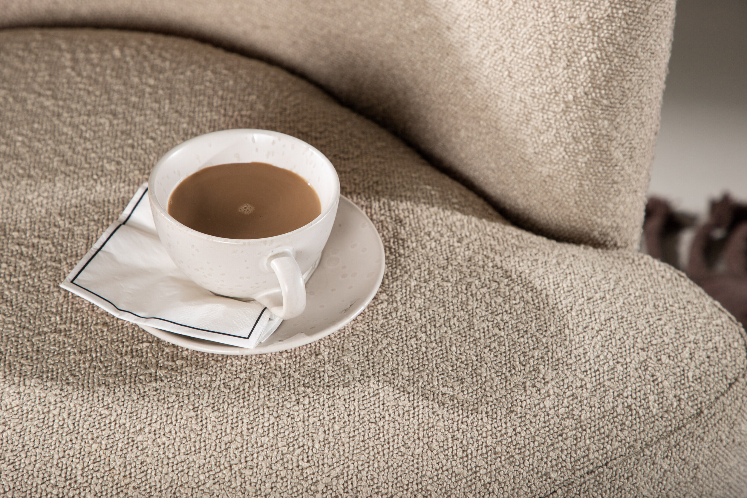 Nohr Fauteuil 'Cerrissa' Bouclé, kleur Beige