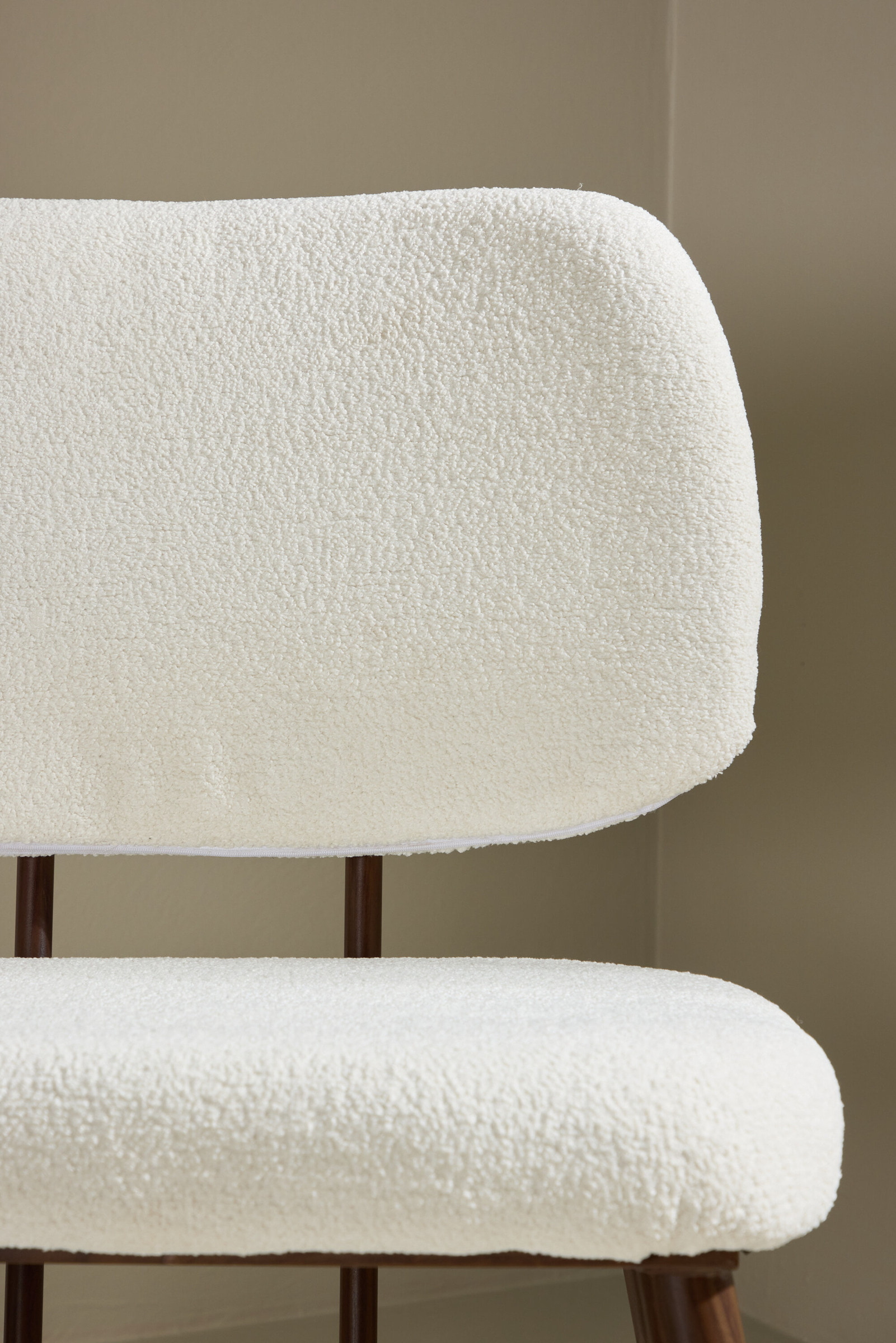 Nohr Fauteuil 'Valeri' Bouclé, kleur Wit
