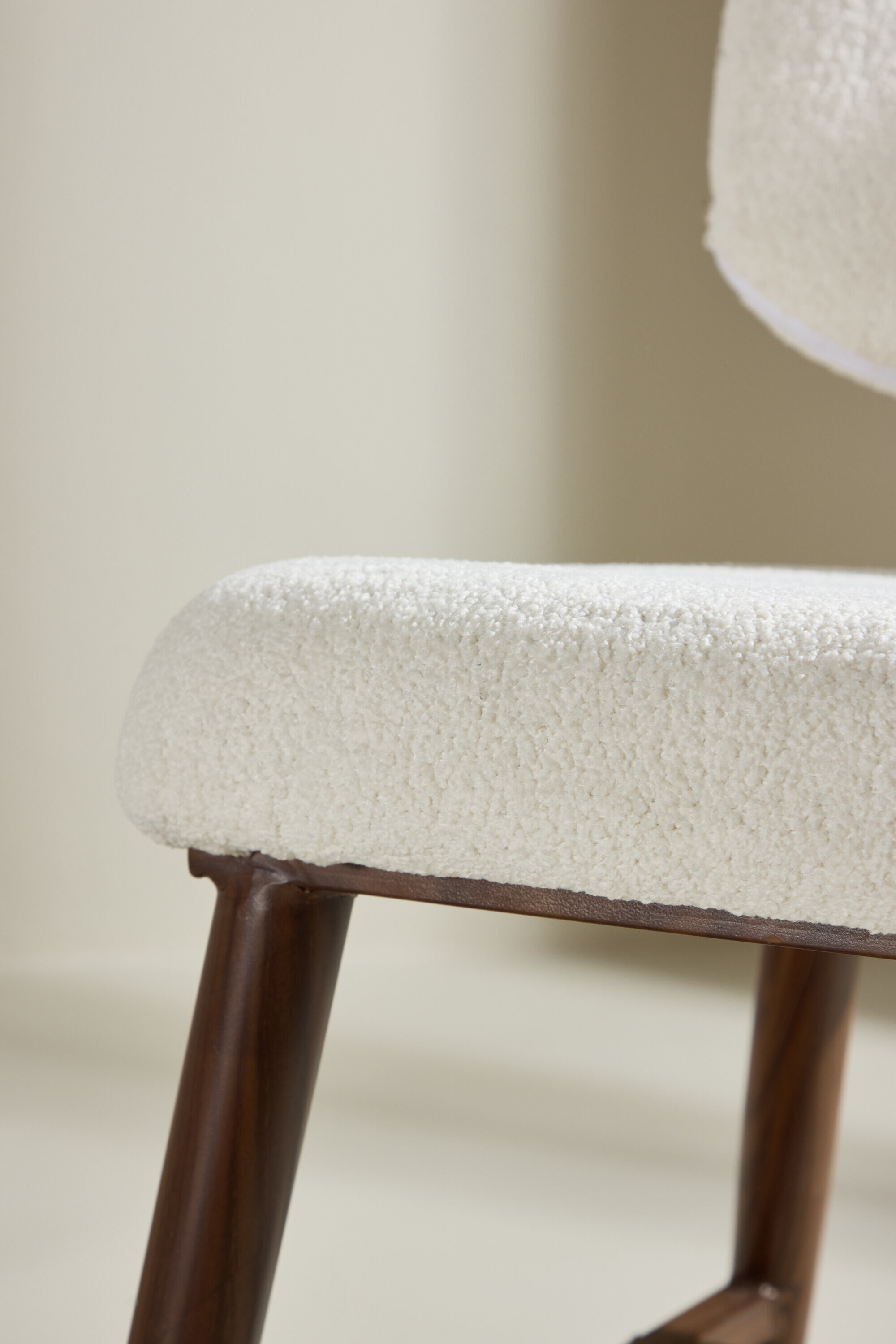 Nohr Fauteuil 'Valeri' Bouclé, kleur Wit