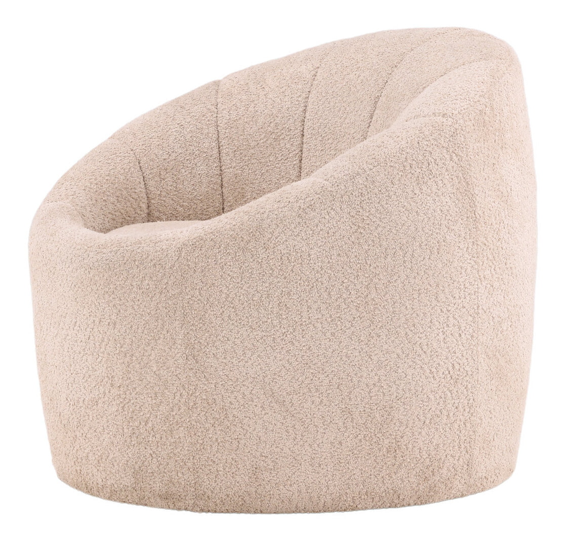 Nohr Fauteuil 'Alea' Bouclé, kleur Beige