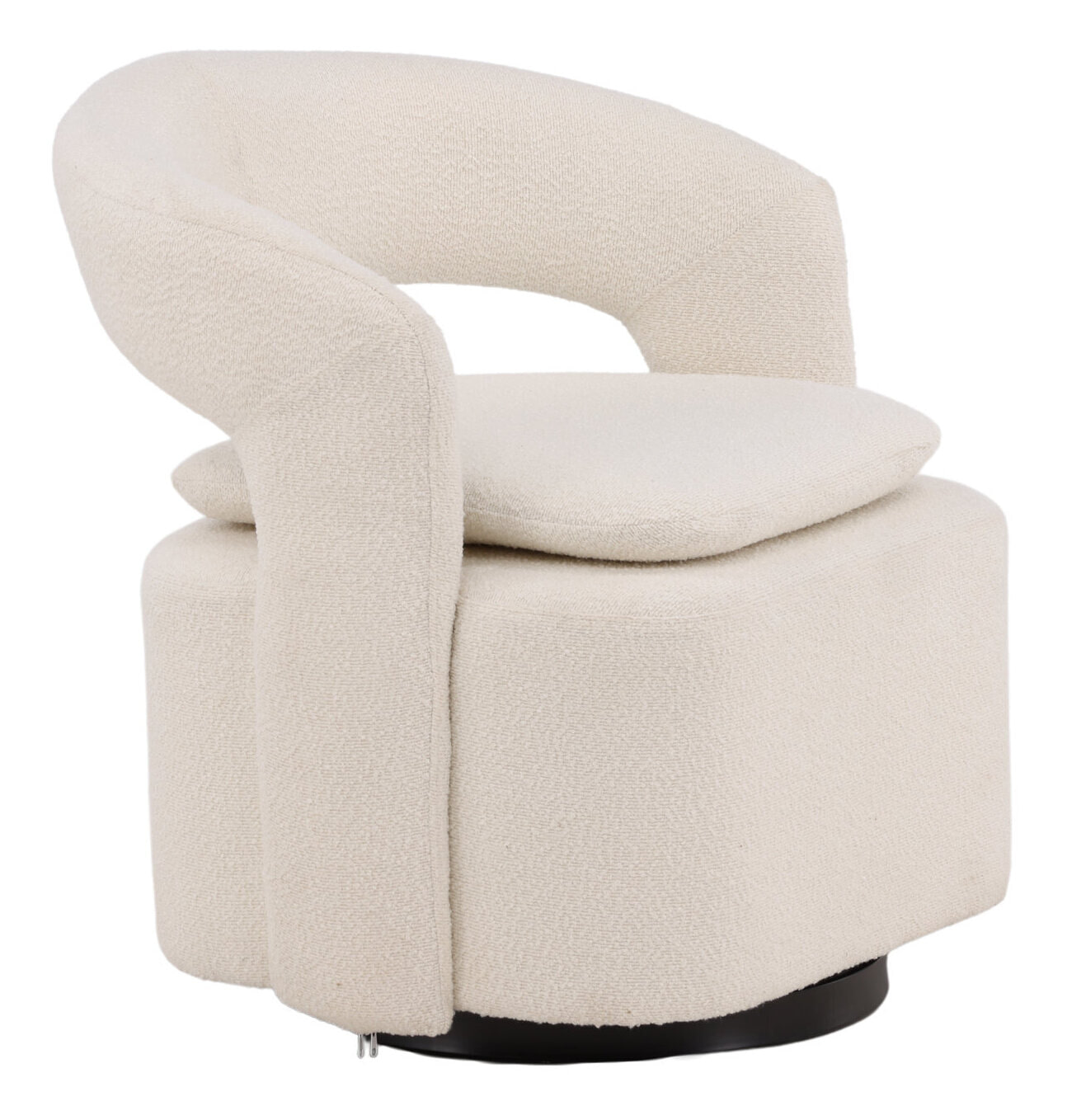 Nohr Draaifauteuil 'Soledad' Bouclé, kleur Wit