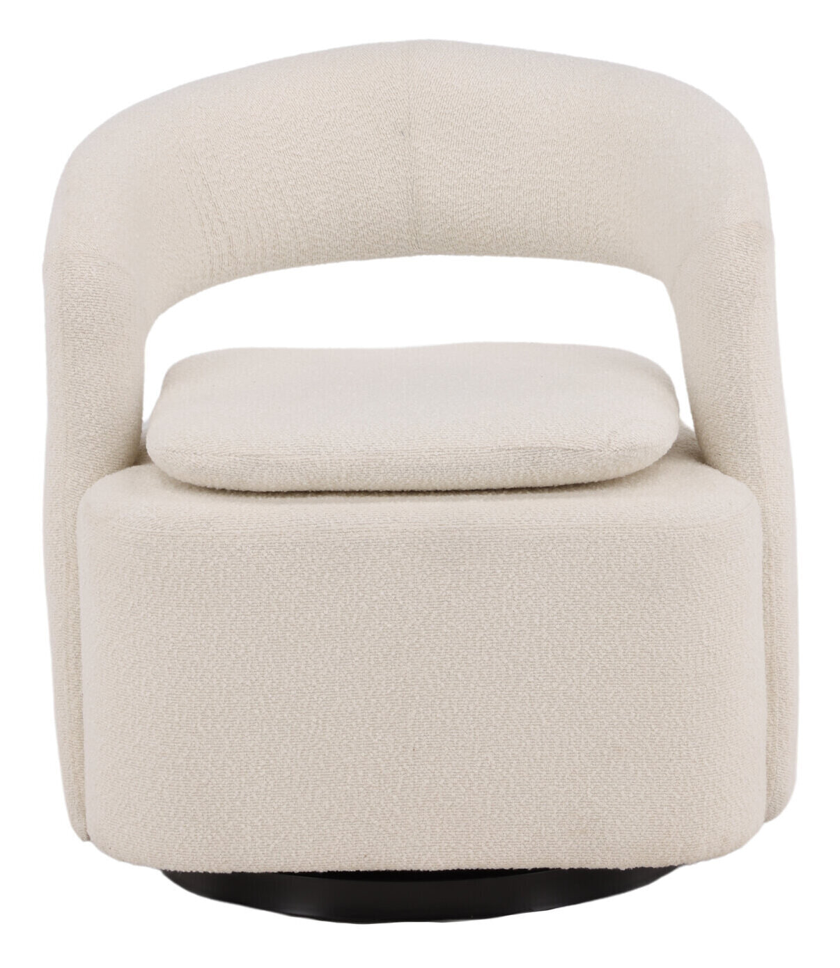 Nohr Draaifauteuil 'Soledad' Bouclé, kleur Wit