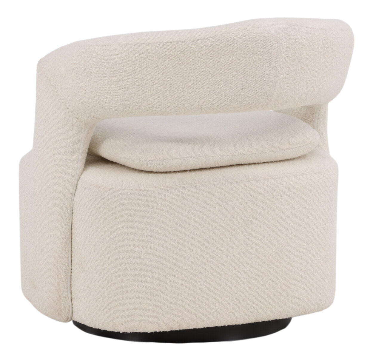 Nohr Draaifauteuil 'Soledad' Bouclé, kleur Wit