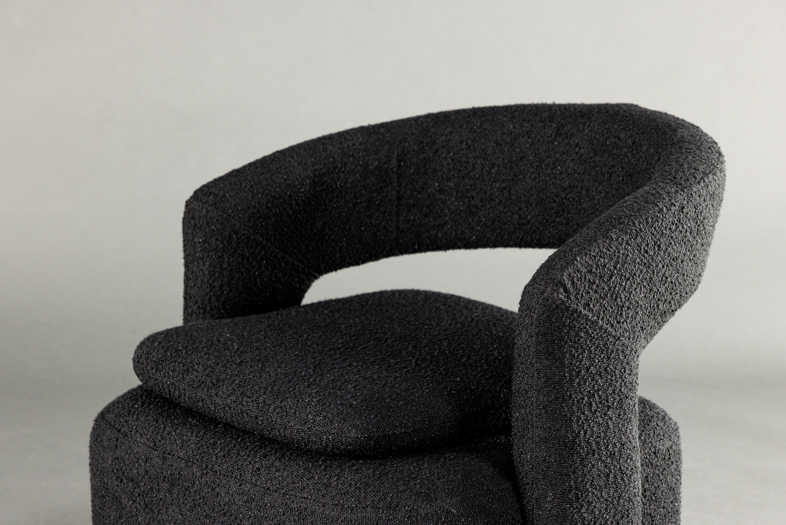 Nohr Fauteuil 'Soledad' Bouclé, kleur Zwart