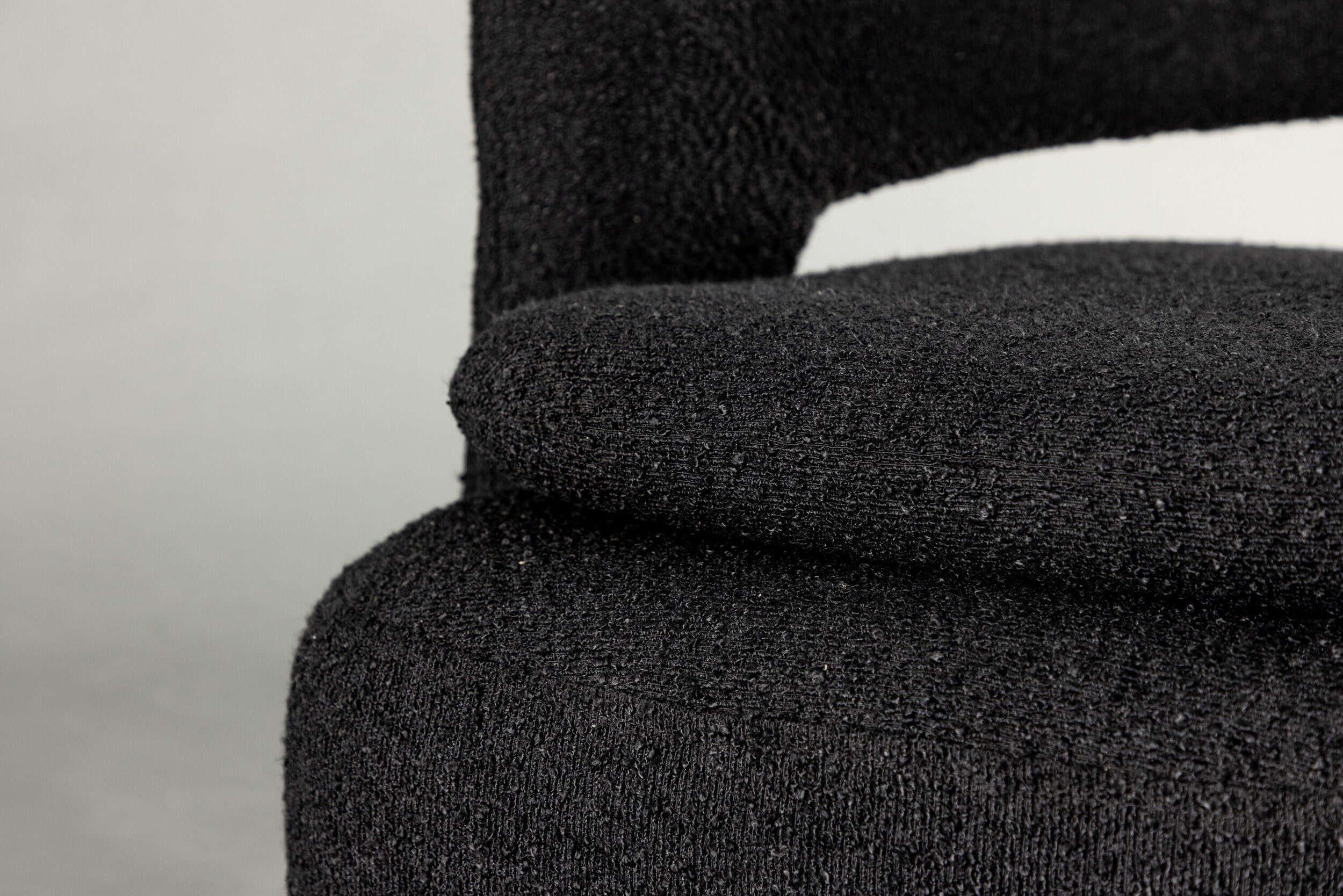 Nohr Fauteuil 'Soledad' Bouclé, kleur Zwart