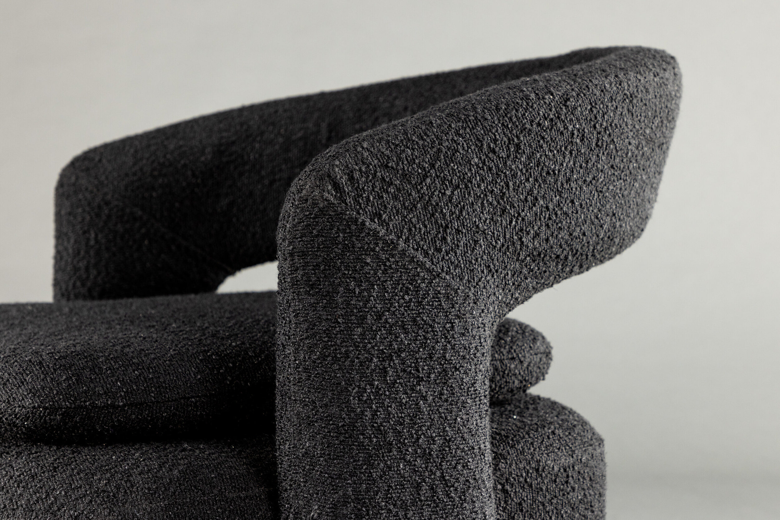 Nohr Fauteuil 'Soledad' Bouclé, kleur Zwart