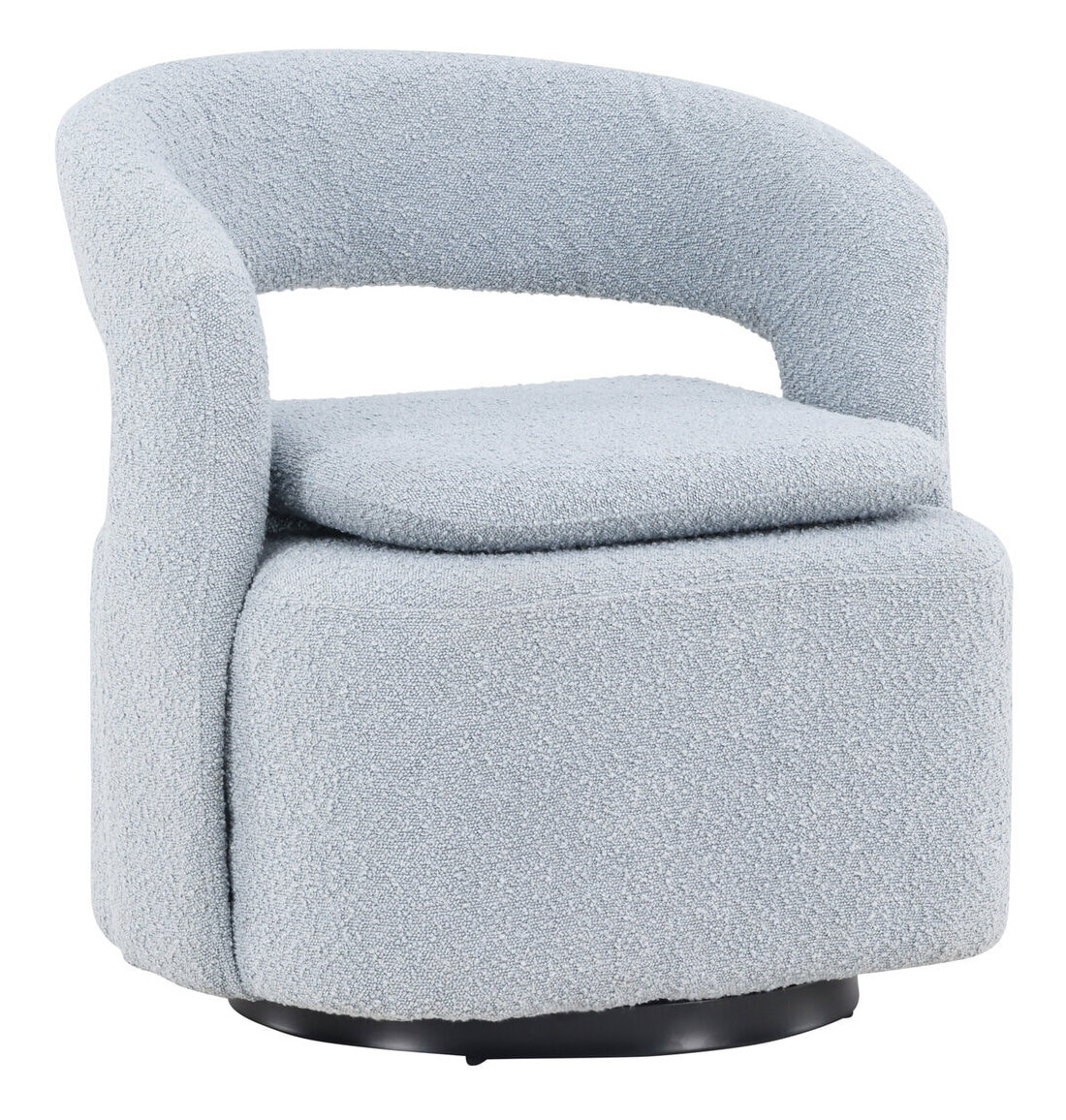 Nohr Fauteuil 'Soledad' Bouclé, kleur Lichtblauw
