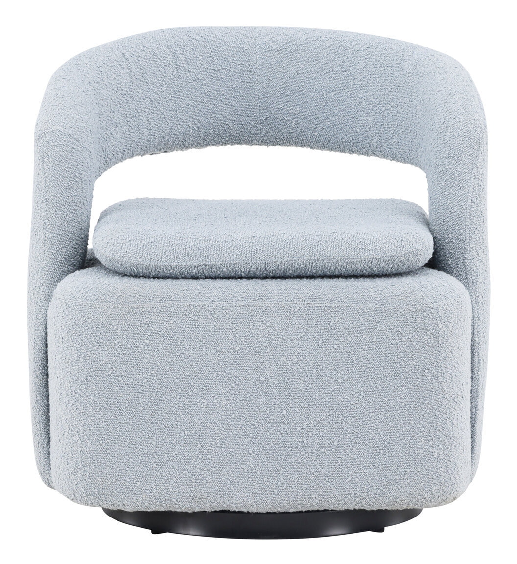 Nohr Fauteuil 'Soledad' Bouclé, kleur Lichtblauw