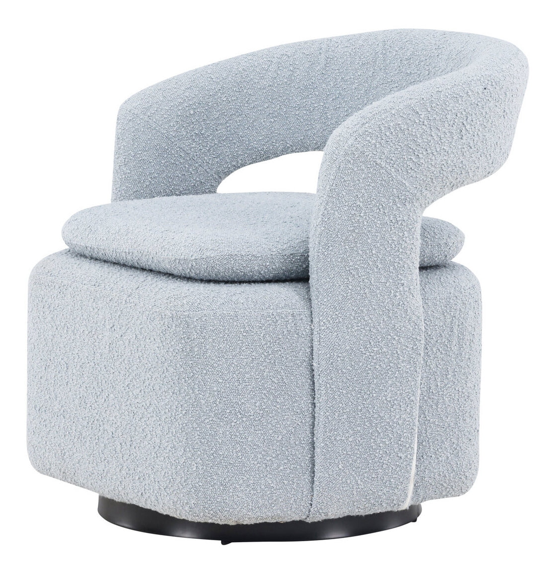 Nohr Fauteuil 'Soledad' Bouclé, kleur Lichtblauw