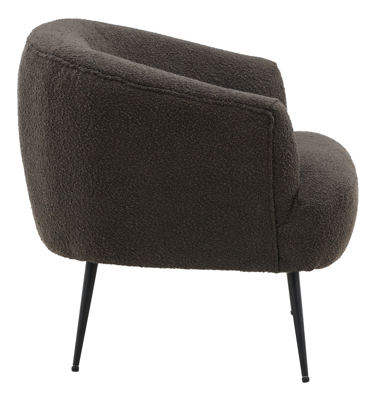 Nohr Fauteuil 'Thornton' Bouclé, kleur Donkergrijs