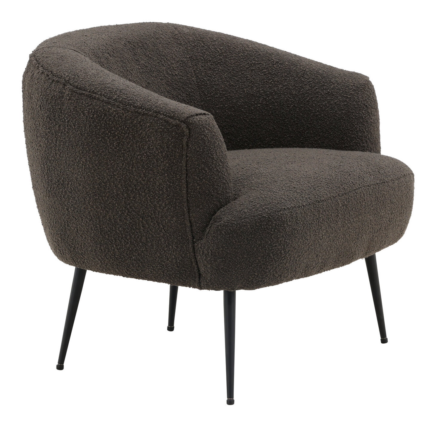 Nohr Fauteuil 'Thornton' Bouclé, kleur Donkergrijs