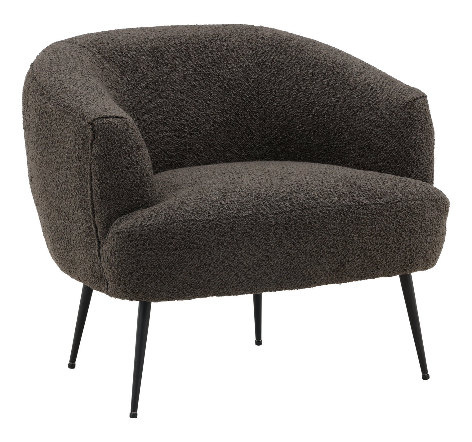 Nohr Fauteuil 'Thornton' Bouclé, kleur Donkergrijs