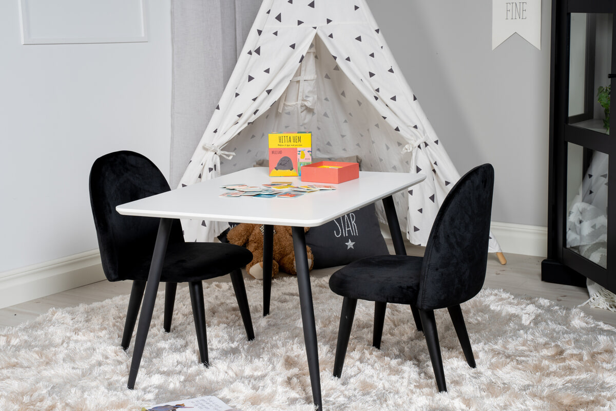 Nohr Kinderstoel Amon Velvet - Zwart