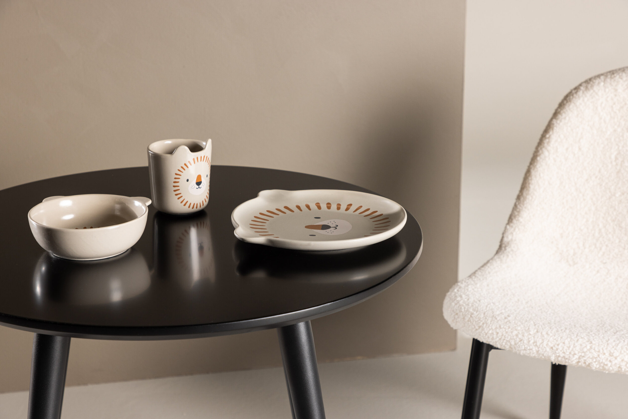Nohr Ronde Kindertafel 'Quennel' 60cm, kleur Zwart