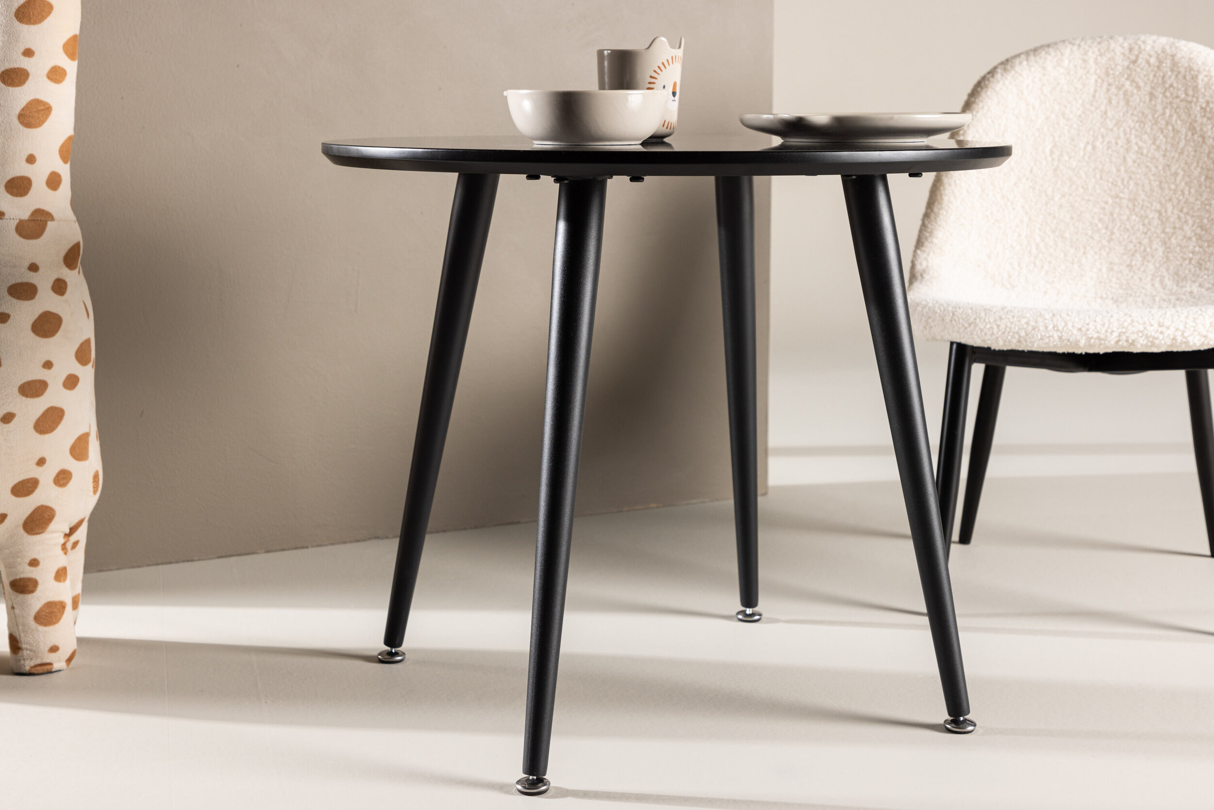 Nohr Ronde Kindertafel 'Quennel' 60cm, kleur Zwart