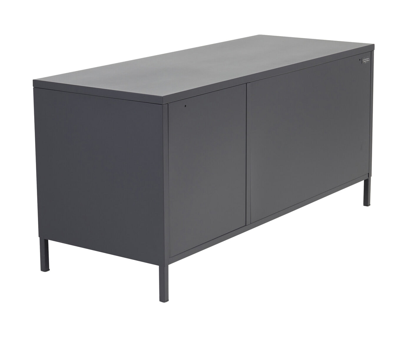 Nohr TV-meubel 'Cerita' 120cm, Metaal en glas, kleur Zwart
