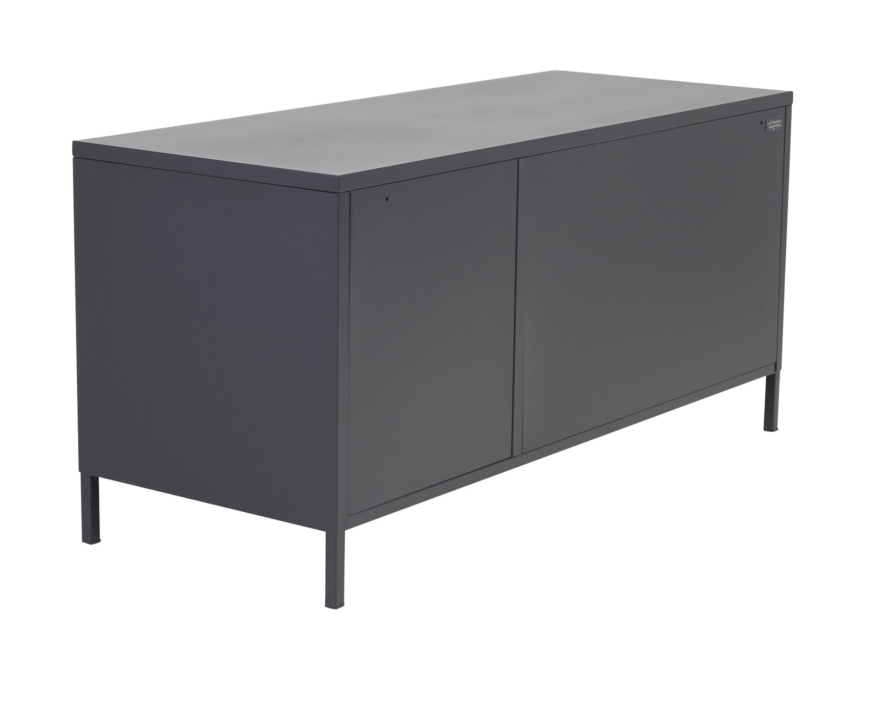 Nohr TV-meubel 'Cerita' 120cm, Metaal en glas, kleur Zwart